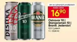 Hruška Ostravar 10 Staropramen 10 Braník Jedenáct nabídka