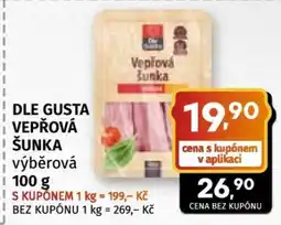 Coop Dle Gusta Vepřová šunka nabídka