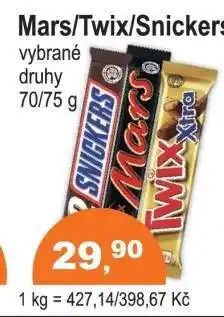 COOP DISKONT MARS, TWIX, SNICKERS nabídka