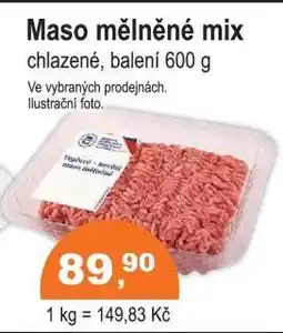 COOP DISKONT Maso mleté mix nabídka