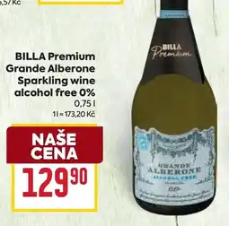 Billa Billa Premium grande alberone sparkling wine alcohol free 0% nabídka