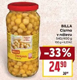 Billa Bill Chickpeas in brine nabídka