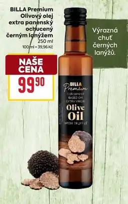 Billa Billa premium olivový olej extra panenský ochucený černým lanýžem nabídka