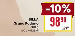 Billa Billla grana padano nabídka