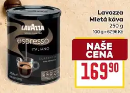 Billa Lavazza mletá káva nabídka