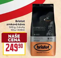 Billa Bristot zrnková káva nabídka