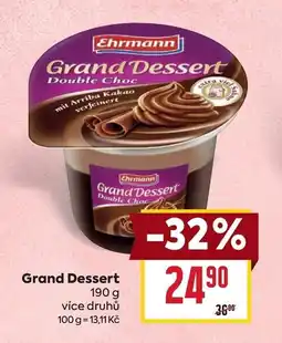 Billa Ehrmann grand dessert double choc nabídka