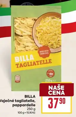Billa Billa vaječné tagliatelle, pappardelle nabídka