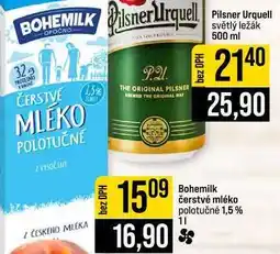 Jip Bohemilk čerstvé mléko polotučné 1,5% nabídka