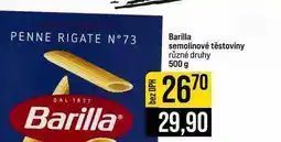 Jip Barilla semolinové těstoviny různé druhy nabídka