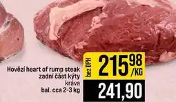 Jip Hovězí heart of rump steak zadní část kýty kráva bal. cca nabídka