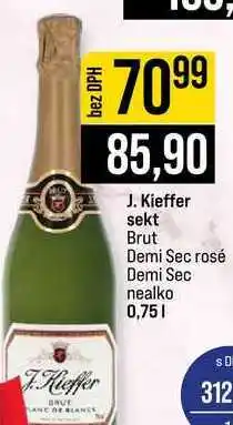 Jip J. Kieffer sekt Brut Demi Sec rosé Demi Sec nealko nabídka