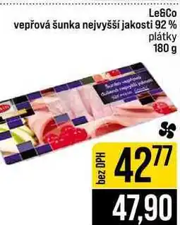 Jip Le&Co vepřová šunka nejvyšší jakosti 92% plátky 180 g 100g nabídka