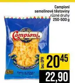 Jip Campioni semolinové těstoviny různé druhy nabídka