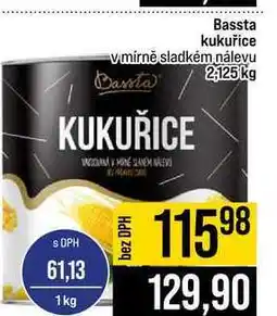 Jip Bassta kukuřice v mírně sladkém nálevu Bassta nabídka
