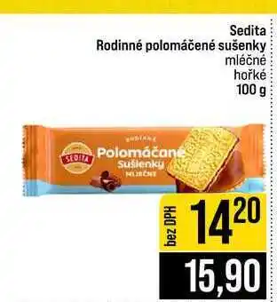 Jip Sedita Rodinné polomáčené sušenky mléčné hořké nabídka