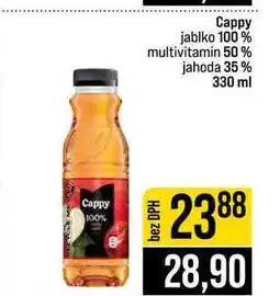 Jip Cappy jablko 100% multivitamin 50% jahoda 35% nabídka