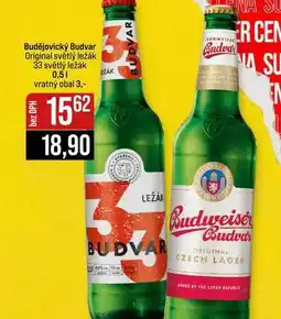 Jip Budějovický Budvar Original světlý ležák 33 světlý ležák nabídka