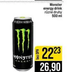 Jip Monster energy drink různé druhy nabídka