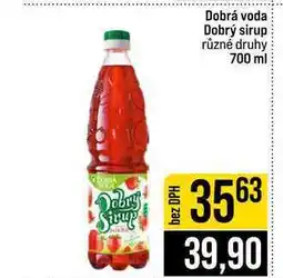 Jip Dobrá voda Dobrý sirup různé druhy nabídka