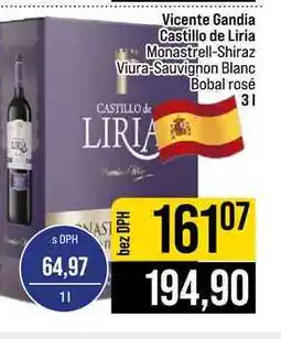Jip Vicente Gandia Castillo de Liria Monastrell-Shiraz Viura-Sauvignon Blanc Bobal nabídka