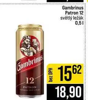 Jip Gambrinus Patron 12 světlý ležák nabídka