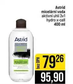 Jip Astrid micelární voda aktivní uhlí 3v1 hydro x-cell nabídka