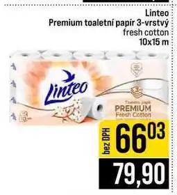 Jip Linteo Premium toaletní papír 3-vrstvý fresh cotton 10x15 m nabídka