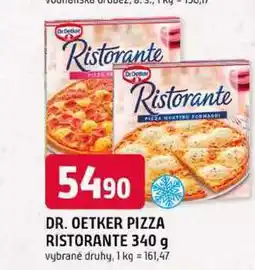Trefa DR. OETKER PIZZA RISTORANTE nabídka