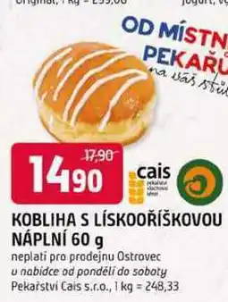 Trefa KOBLIHA S LÍSKOOŘÍŠKOVOU NÁPLNÍ nabídka