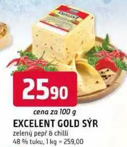 Trefa EXCELENT GOLD SÝR zelený pepř & chilli 48% tuku nabídka