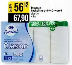 Jip Essential kuchyňské utěrky 2-vrstvé classic 4 ks nabídka