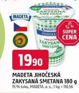 Trefa MADETA JIHOČESKÁ ZAKYSANÁ SMETANA 180 g 15% tuku nabídka
