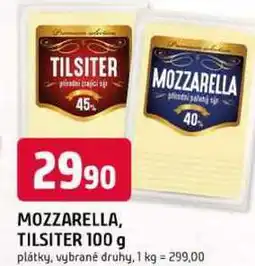 Trefa MOZZARELLA, TILSITER 100 g plátky nabídka