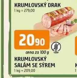 Trefa KRUMLOVSKÝ SALÁM SE SÝREM nabídka