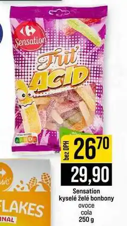 Jip Sensation kyselé želé bonbony ovoce cola nabídka