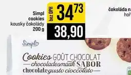 Jip Simpl cookies kousky čokolády nabídka