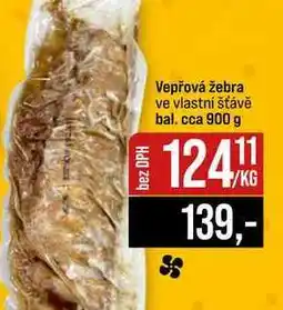 Jip Vepřová žebra ve vlastní šťávě bal. cca nabídka