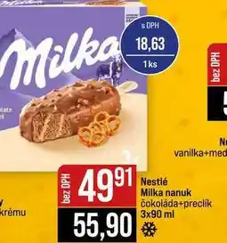 Jip Milka nanuk čokoláda+preclik 3x90 ml nabídka