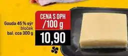Jip Gouda 45% sýr bloček bal. cca 300 g 100g nabídka