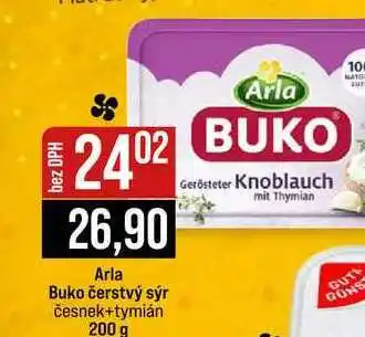 Jip Arla Buko čerstvý sýr česnek+tymián 200 g nabídka