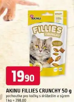 Trefa AKINU FILLIES CRUNCHY 50 g pochoutka pro kočky s drůbežím a sýrem nabídka