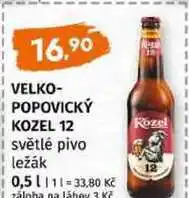 Trefa VELKOPOPOVICKÝ KOZEL 12 světlé pivo ležák nabídka