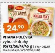 Trefa VITANA POLÉVKA vybrané druhy nabídka
