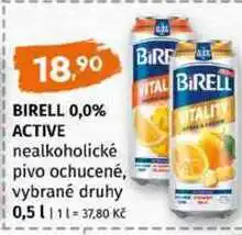 Trefa BIRELL 0,0% ACTIVE nealkoholické pivo ochucené, vybrané druhy nabídka