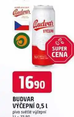 Trefa BUDVAR VÝČEPNÍ 0,5 L plechovka nabídka