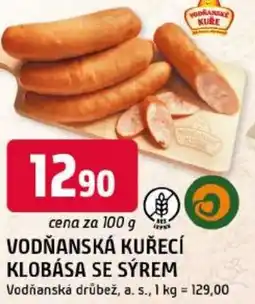Trefa Vodňanská kuřecí klobása se sýrem nabídka