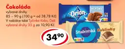 CBA Orion čokoláda nabídka