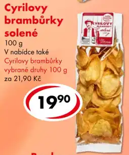 CBA Cyrilovy brambůrky solené nabídka