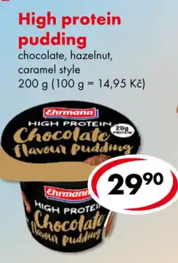 CBA Ehrmann high protein chocolate flavour pudding nabídka